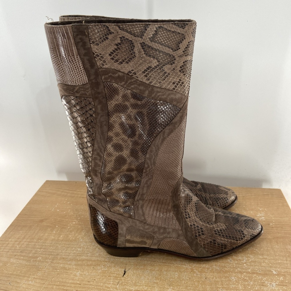 Mauri Boots Women's Size 8.5 N Made In Italy Exotic Western Style Cowboy Boots